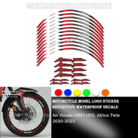 Motorcycle Wheel Sticker Waterproof Hub Decal Rim Stripe Tape 17 Inches for Honda CRF1100L Africa Twin Adventure Sports 2020-