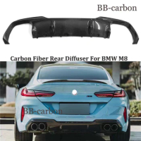 High Quality Real Carbon Fiber Rear Bumper Diffuser Lip Car Body Kit For BMW M8 M8C F91 F92 F93