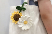 jennie金智妮同款小雛菊包掛件幸運飾品毛線手工編織向日葵成品