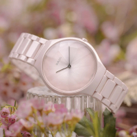 【Rado 雷達表】真薄系列 世界花園高科技陶瓷石英手錶 R03(R27120402)