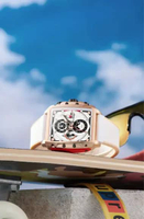 Jam Tangan Pria T5 7812W Chronograph Stopwatch Original Tali Rubber Kaca Safir Tahan Air 3 Meter Inc