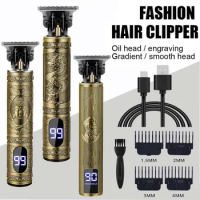 T9 men's Hair Clipper Retro Hair Cuting Machine Shaver Body Shaving Hair Cutting Beard Trimmer Wireless Shaver Electric Trimmer