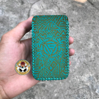 Sleeve Case TRML T200 Leather Engraving Aztec - Hijau