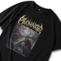 T shirt Kaos Baju Tshirt Band Abominate 2 Musik Metal Punk Rock Oversize Atasan Vintage Tee Music An
