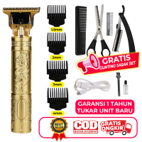 Alat Cukur Rambut Electric Tanpa Kabel Profesional Hair Clipper Metal Vintage Portable 3 In 1 Pencuk