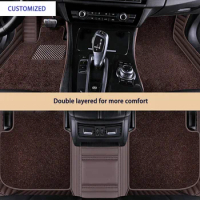 Double Iayer Car Floor Mats for MITSUBISHI Lancer Pajero Pajero Sport Pajero 4 Pajero V97 Pajero V73 Customized Full Coverage