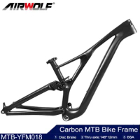 Airwolf T1100 Full Carbon Suspension MTB Frame BSA Mountain Bike Frame Suspension Mountain Frame 210 Rear Shock