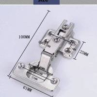 4Pcs hinge cold rolled steel hydraulic cabinet door hinge damper non-cushioning/cushioning closing kitchen cabinet furniture