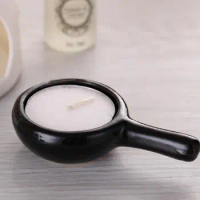 Ceramic Candle Placing Tray for Essential Oil Burner Incense Aroma Diffuser Fragrance Lamp Yoga Room SPA Black White SN1163