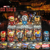 Hot Toys Iron Man Animation Movie Blind Box 3 Cosbi Blind Box Mini Collectible Doll Figure Single/Set With Hidden Model