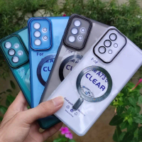 Case Untuk Samsung Galaxy A71 / A72 5G / A73 5G magnet plating Clear matte Casing Cover Magsafe