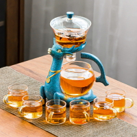 瓷牌茗麋鹿玻璃茶壺泡茶套裝耐熱耐高溫懶人自動功夫茶具單壺家用