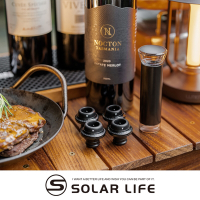 Solar Life 索樂生活 抽氣式真空塞+4紅酒瓶塞.保鮮瓶塞 抽氣酒塞 葡萄酒塞 酒瓶真空塞 紅酒真空塞