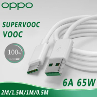 Oppo Cable 65w Original Supervooc Charger Cable Type C Reno 8 7 5g 5 Pro 6 Lite 4 3 Find X6 X5 Pro X X2 X3 Neo Vooc Fast Charge