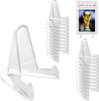 Thickened Version 24 Packs Card Stands Sports Card Holder, Card Display Stand for Display Graded Car