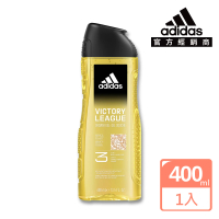 【adidas 愛迪達】男性三合一潔顏洗髮沐浴露-超越自信(400ml)
