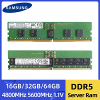 Samsung DDR5 Ram 16GB 32GB 64GB PC5 4800MHz 5600NHz ECC REG Server Memory PC5-4800B PC5-41600 1.1V 288-Pin RAM Workstation