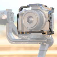 R50 Camera Cage Rig for Canon EOS R50 Cage 1/4" 3/8" Thread Holes Cold Shoe Mount Protective Frame DSLR Camera Stabilizer