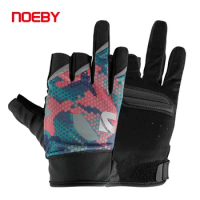 NOEBY Fishing Gloves Three Finger Cut UPF50+ Sun UV Protection M/L Anti-slip Outdoor Fishing Protection Sports Gloves