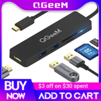 QGeeM USB C Hub for Macbook Pro Type C Hub to HDMI USB 3.0 TF SD Multi USB 3.1 Hub Adapter for iPad Pro OTG Splitter USB C Dock