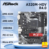 A320 A320M Motherboard ASROCK A320M HDV R4.0 Motherboard AM4 DDR4 32GB M.2 PCI-E 3.0 USB3.1 VGA Micro ATX support Ryzen 5 5600