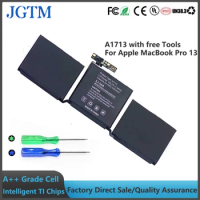JGTM Laptop Battery A1713 11.4V 54.5Wh 4781mAh For Apple MacBook Pro 13 " A1708 2016 2017 EMC 2978 3164 020-00946 Batteria