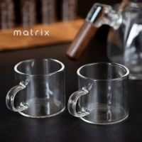 Matrix 迷你耐熱玻璃馬克杯2入組80ml 2色選