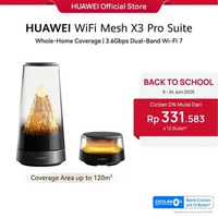 HUAWEI WiFi Mesh X3 Pro Series | Router | Whole-Home Coverage | 3.6Gbps Dual-Band Wi-Fi 7 X3 Pro Sui