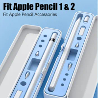 For Apple Pencil 2/1 Storage Case Pencil Tips Stylus Box Pen Holder Protective Pen Nib Case Cover Ipad Pen Accessories Storage