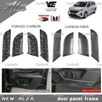 CarRefit Perodua Alza 2023 Carbon Fiber door trim panel frame Protector cover garnish accessories