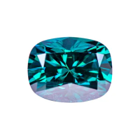 Moissanite Gemstone Primary Color Emerald Green Cushion Cut Lab Grown Diamond DIY Jewelry Rings Earrings Making with GRA Report