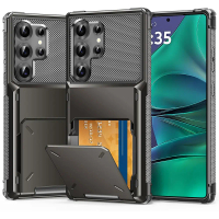 Sarung Sarung Keras Berat Kalis Kejutan, Slot Kad Kapasiti Besar, Serasi dengan Samsung S25 Ultra, S