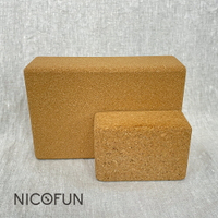【NicoFun 愛定做】天然軟木 瑜珈磚 高密度 瑜珈輔助 拉筋伸展 健身 瑜珈枕