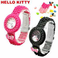 日本限定 三麗鷗 Hello Kitty 積木造型 手錶/手表 《 黑/桃 2色任選 》★ Zakka'fe ★