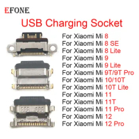10Pcs Original For Xiaomi Mi 8 9 Se 9T 10 10T 11 11T 12 Lite Pro USB Charging Port Dock Plug Charger Connector Socket