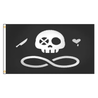 PIRATE 90X150cm jolly roger Knife sad tears cartoon cute flag Double Stitched with grommets banner flag for Decoration