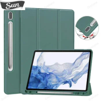 Smart Cover For Samsung Galaxy Tab S8 ultra 14.6 Case Galaxy Tab S9 ultra 14.6 X910 X916 x918 with S Pen holder Auto Sleep Funda