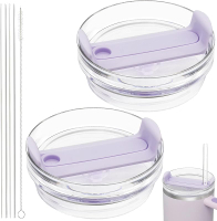 40oz Tumbler Lid Compatible for Stanley 2 Pack Replacement Tumbler Lids Fit for Stanley Quencher 2.0