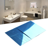 Brand New Wall Stickers Home Decor For Bathroom Generous Mirror Tile Silvery Wall Stickers Waterproof 3D Square