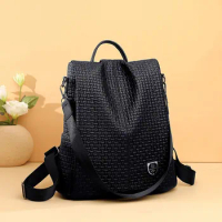 Retro Soft Leather Backpack for Women's Spring/Summer 2022 New Trendy Fashion Three purpose Women's Anti theft Backpack