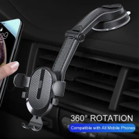 Car Phone Holder For iPhone 15 14 13 12 11 Xiaomi Samsung Stand Gravity Dashboard Phone Holder Mobile Phone Support Universal