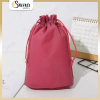 Pouch Travel Serbaguna Kantong Serut Make Up Skincare Tas Dompet Polos Lucu