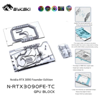 Bykski GPU Block with Active Waterway Backplane Cooler for Nvidia RTX 3090 Founder Edition N-RTX3090FE-TC