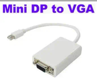 100pcs mini DP display port to VGA adapter cable for Apple Macbook Air Pro Mac mini dp to vga female -The convex head 4K