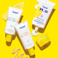 50ml Supergoop Water Sunscreen Facial Brighten Oil Control Sunscreen Lotion SPF50+ Sunscreen Isolation Ultraviolet Rays FaceCare