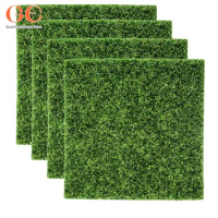4PCS Artificial Grass Mat Plastic Lawn Grass Indoor Outdoor Green Synthetic Turf Micro Landscape Ornament Home Decoration