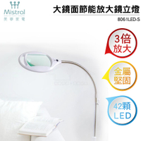 福利品 清倉 Mistral美寧 大鏡面節能放大鏡立燈 8061LED-S  最後1台