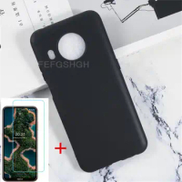 Transparent Phone Case For Nokia X20 X10 TA-1341 TA-1344 TA-1350 Case Silicon Back TPU Cover Tempered Glass Screen Protector