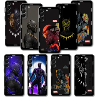Phone Case For Samsung Galaxy S24 S23 S22 S21 S20 FE Ultra S10 Plus Note 20Ultra 10Plus Marvel Black Panther Wakanda Forever