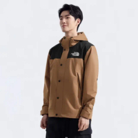 【The North Face】北臉 外套 男 女 運動連帽外套 防潑水 防風 M REIGN ON JACKET 黑棕 NF0A8DGC58W